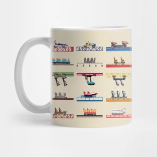 Cedar Poiint Coaster Cars Design Mug